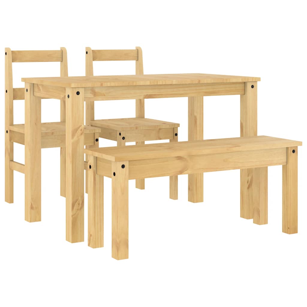 Set de sufragerie 4 piese „Panama” din lemn masiv de pin GartenMobel Dekor