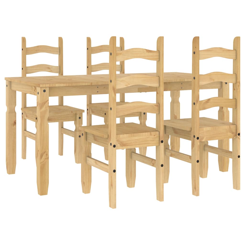 Set de sufragerie 5 piese „Panama” din lemn masiv de pin GartenMobel Dekor
