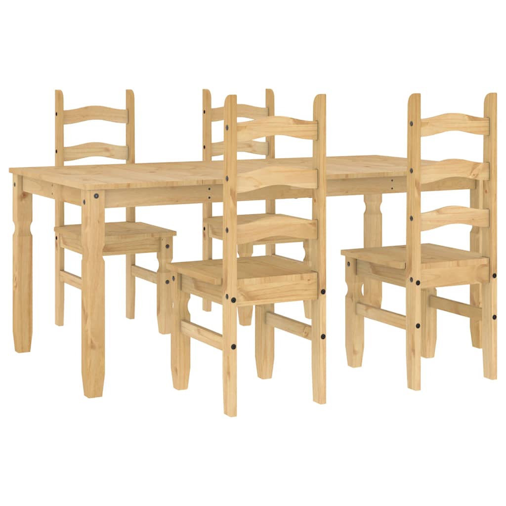 Set de sufragerie 5 piese „Panama” din lemn masiv de pin GartenMobel Dekor