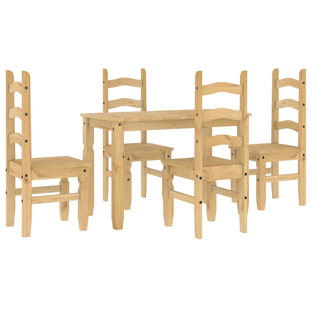 Set de sufragerie 5 piese „Panama” din lemn masiv de pin GartenMobel Dekor