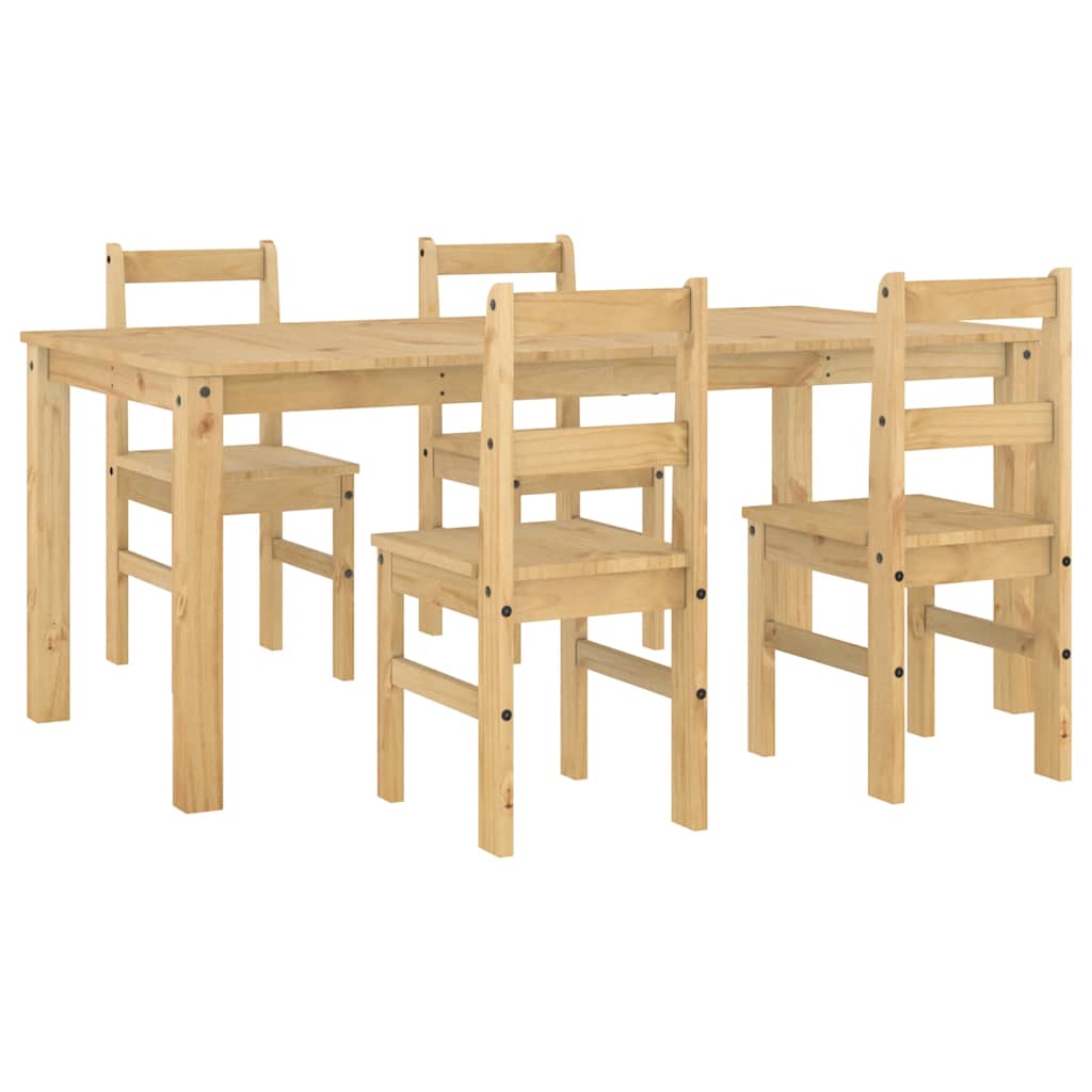 Set de sufragerie 5 piese „Panama” din lemn masiv de pin GartenMobel Dekor