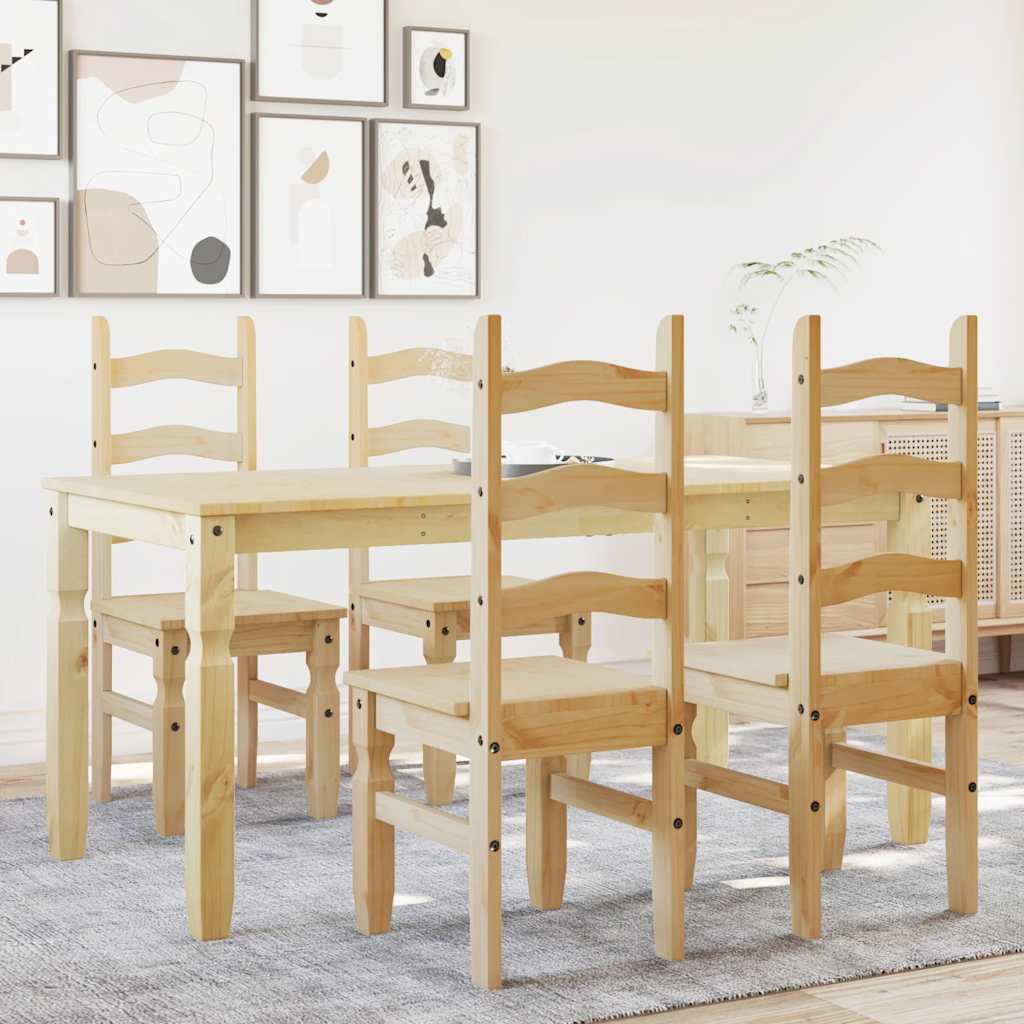Set de sufragerie 5 piese „Panama” din lemn masiv de pin GartenMobel Dekor