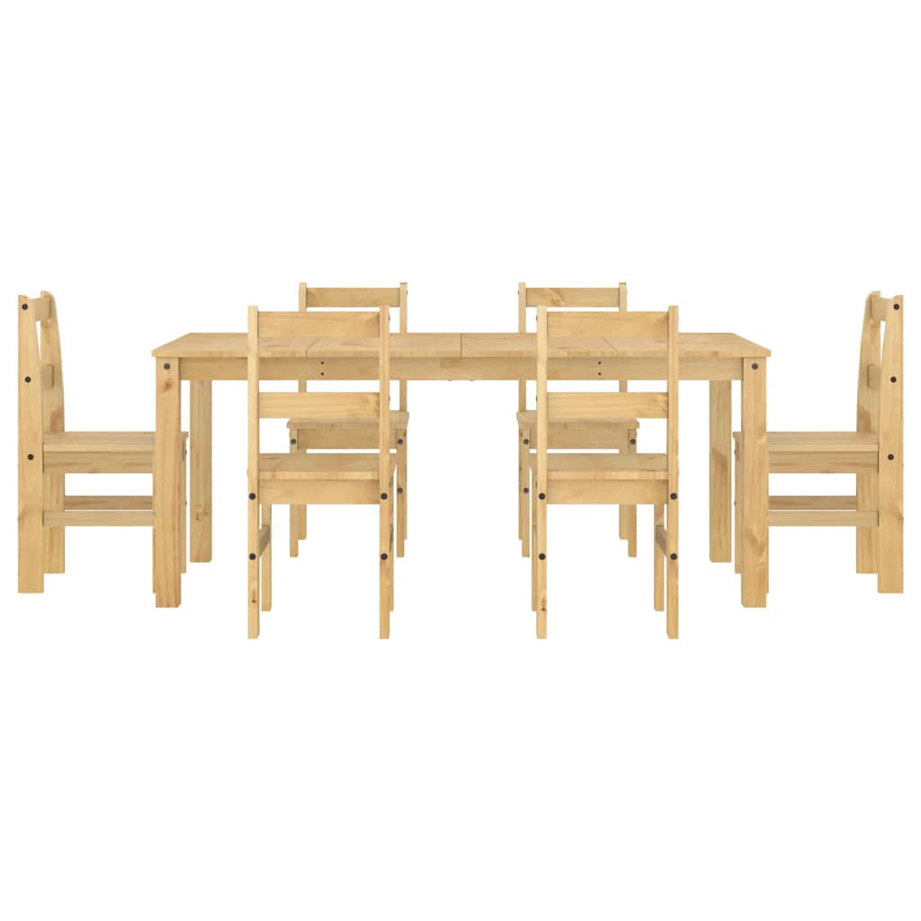 Set de sufragerie 7 piese „Panama” din lemn masiv de pin GartenMobel Dekor