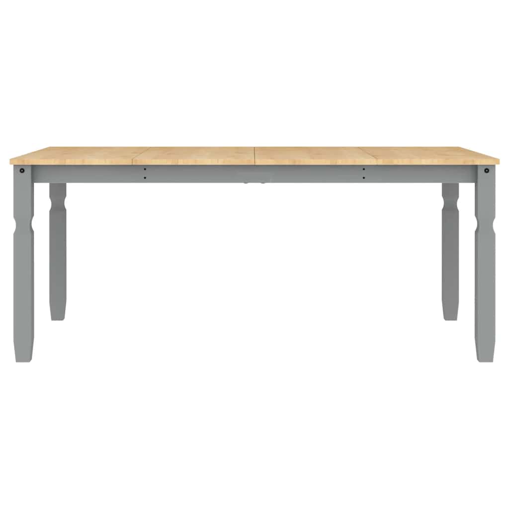 Set de sufragerie din 3 piese Panama din lemn masiv de pin gri GartenMobel Dekor