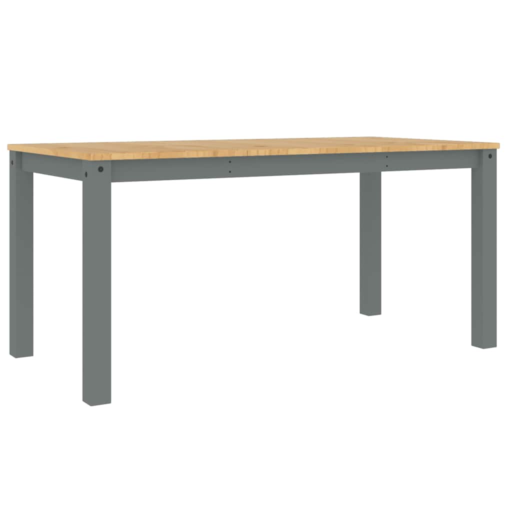Set de sufragerie din 3 piese Panama din lemn masiv de pin gri GartenMobel Dekor