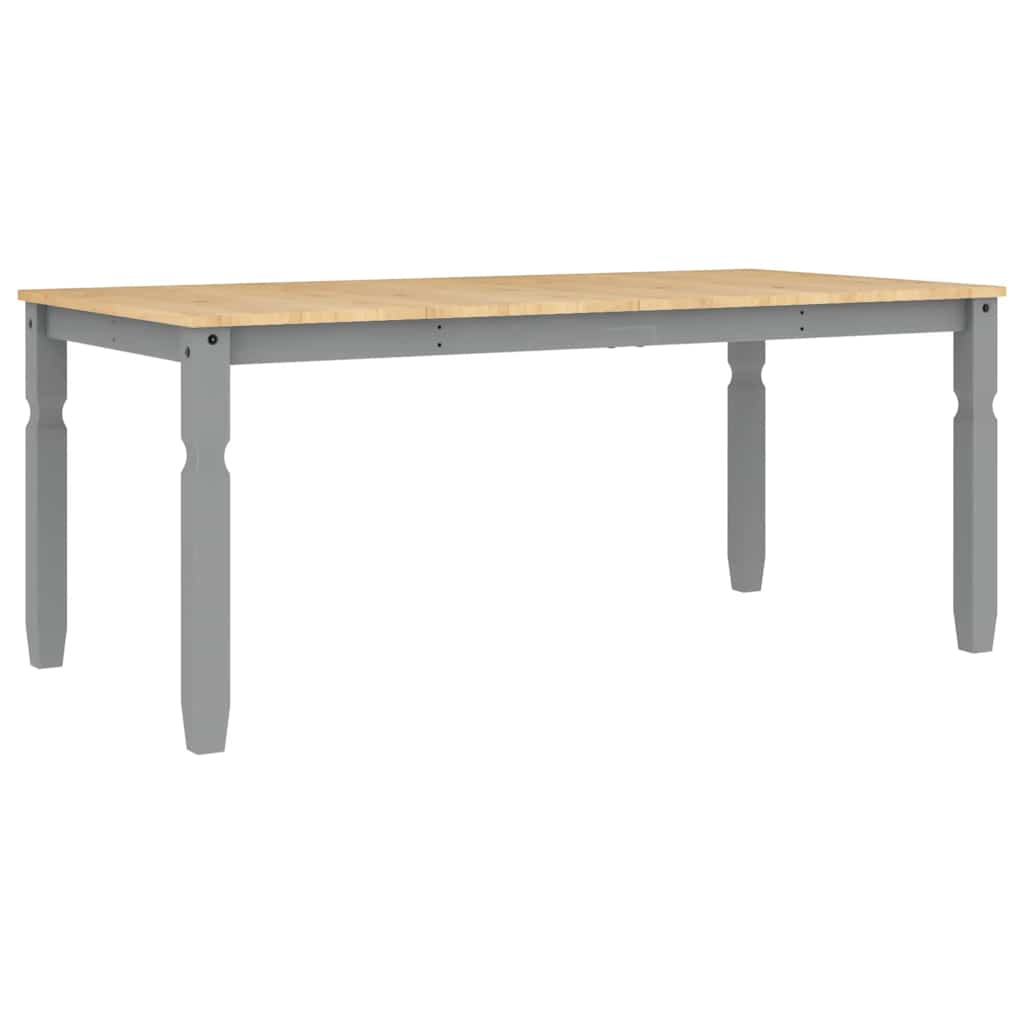 Set de sufragerie din 3 piese Panama din lemn masiv de pin gri GartenMobel Dekor