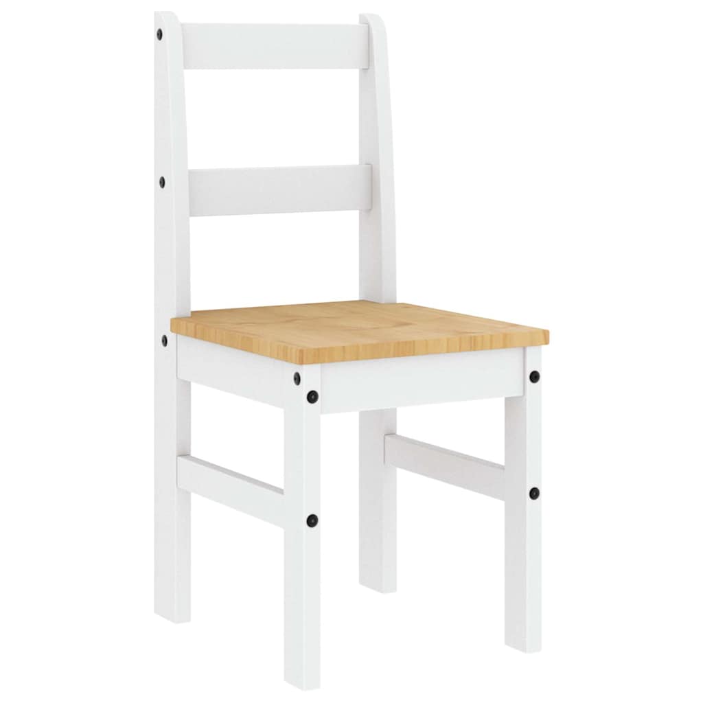 Set de sufragerie din 5 piese Panama din lemn masiv de pin alb GartenMobel Dekor