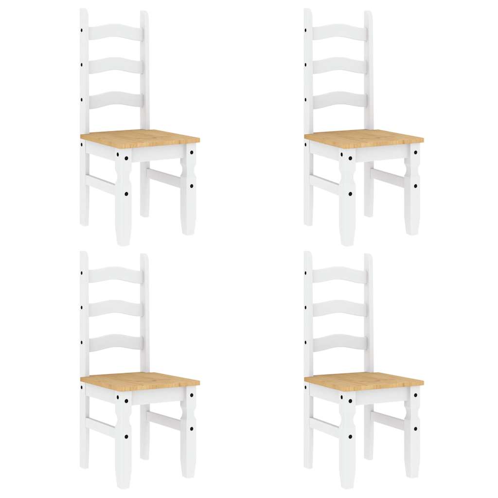 Set de sufragerie din 5 piese Panama din lemn masiv de pin alb GartenMobel Dekor