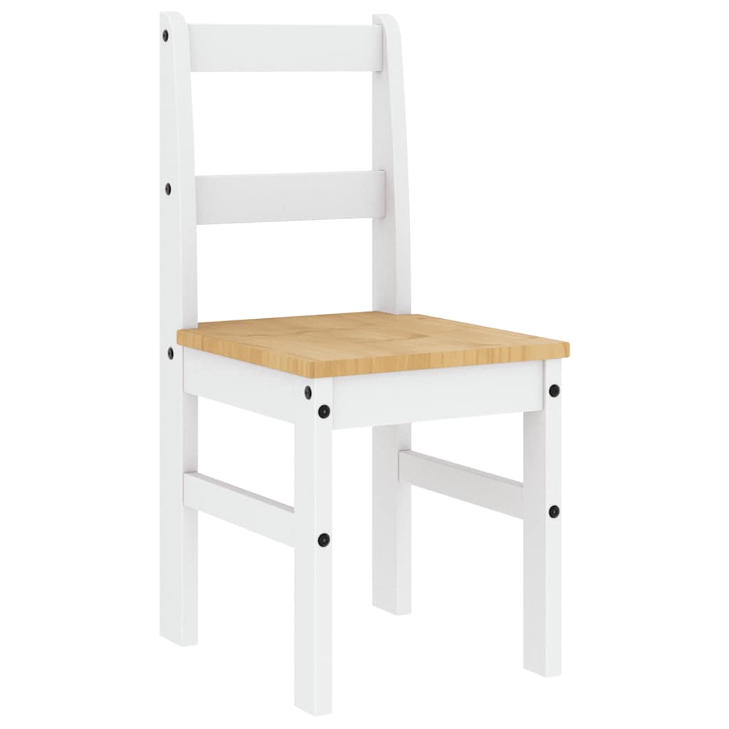 Set de sufragerie din 5 piese Panama din lemn masiv de pin alb GartenMobel Dekor