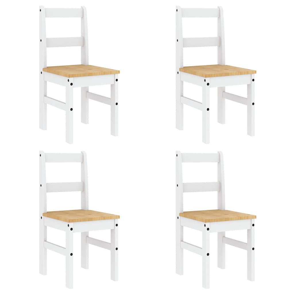 Set de sufragerie din 5 piese Panama din lemn masiv de pin alb GartenMobel Dekor