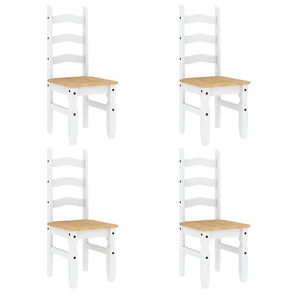 Set de sufragerie din 5 piese Panama din lemn masiv de pin alb GartenMobel Dekor