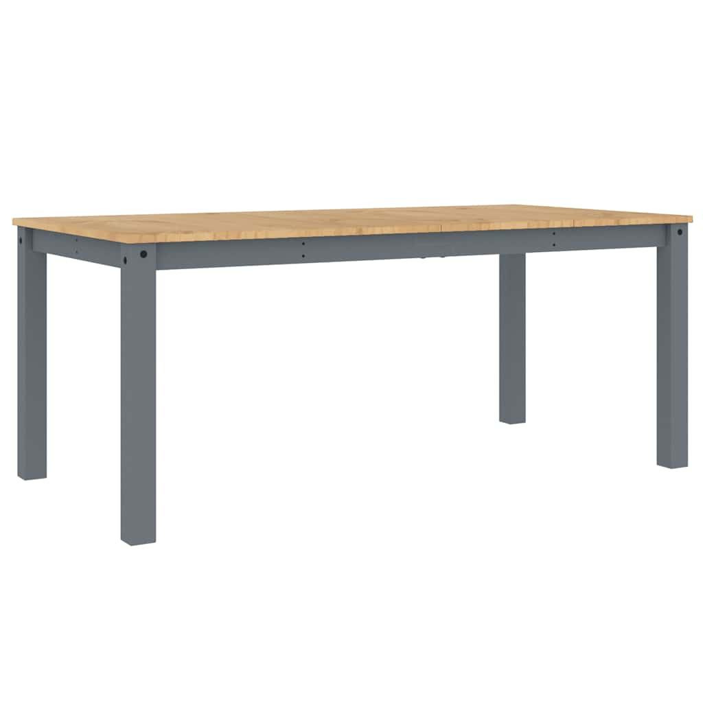 Set de sufragerie din 7 piese Panama din lemn masiv de pin gri GartenMobel Dekor