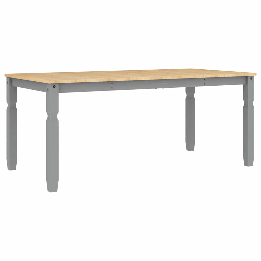 Set de sufragerie din 7 piese Panama din lemn masiv de pin gri GartenMobel Dekor