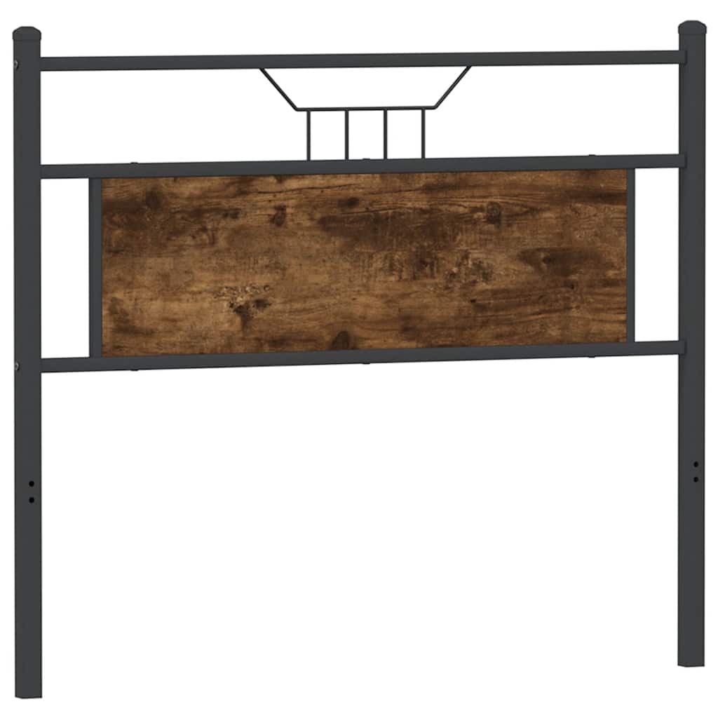 Tăblie de pat, stejar fumuriu, 100 cm, lemn prelucrat și oțel GartenMobel Dekor