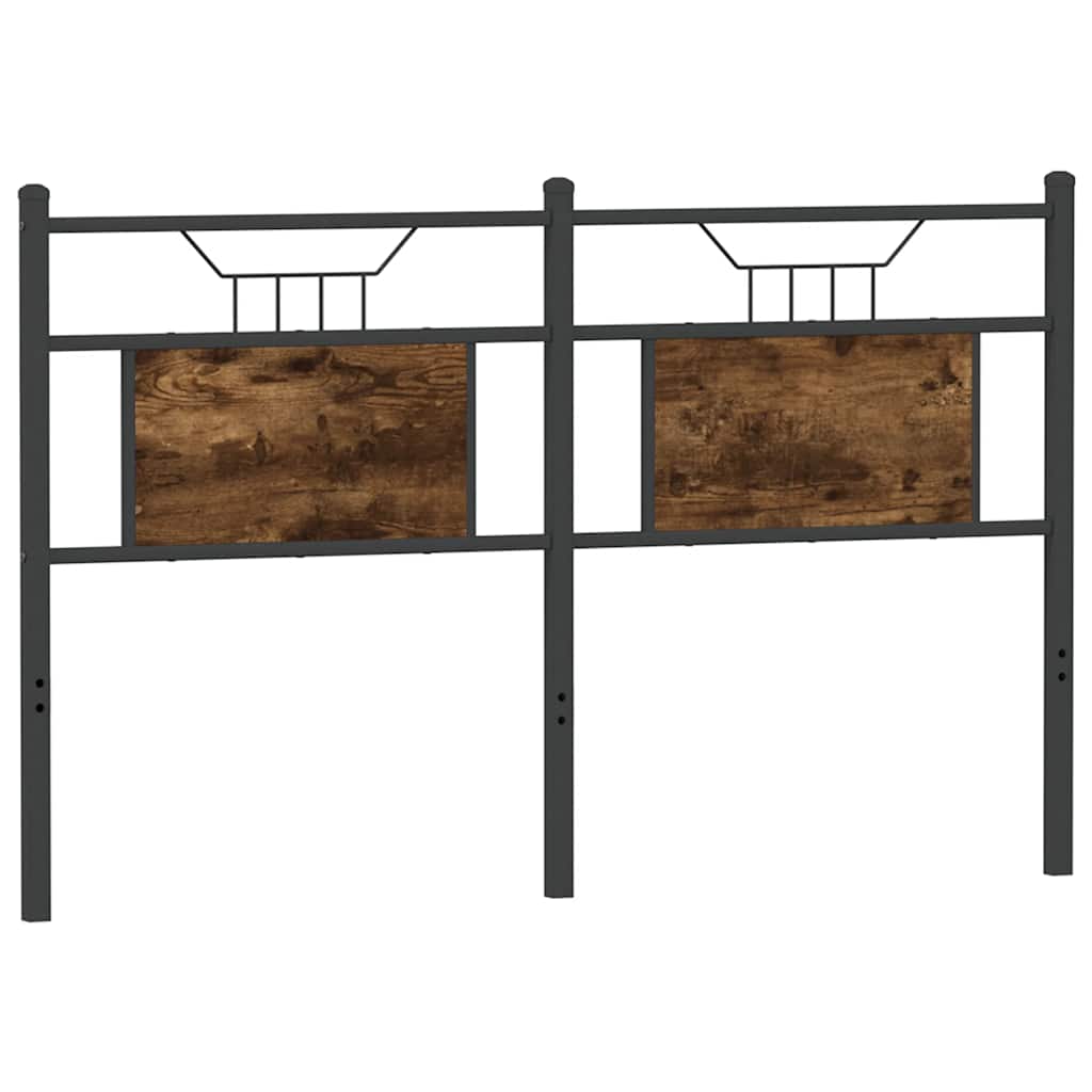 Tăblie stejar afumat 137 cm Lemn și oțel prelucrat GartenMobel Dekor