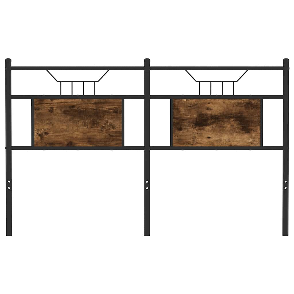 Tăblie stejar afumat 137 cm Lemn și oțel prelucrat GartenMobel Dekor