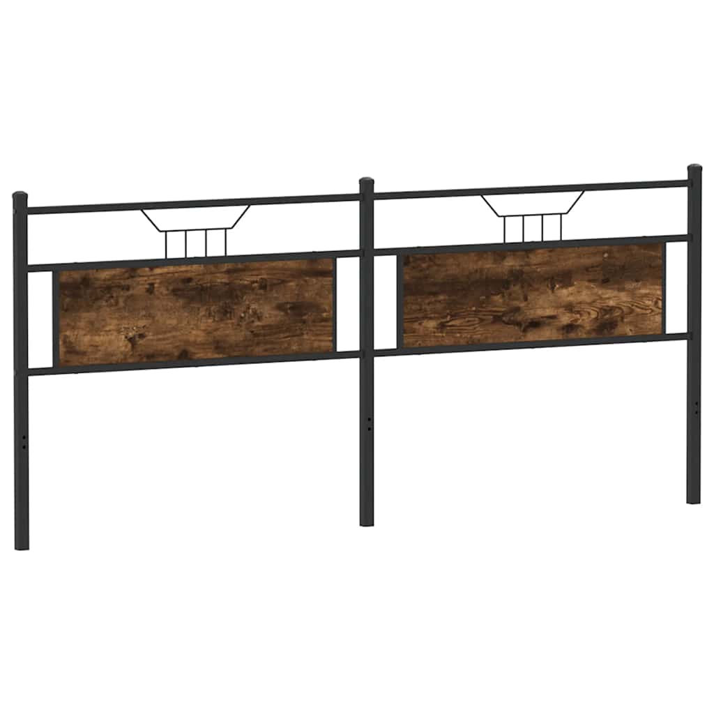 Tăblie stejar afumat 193 cm Lemn și oțel prelucrat GartenMobel Dekor