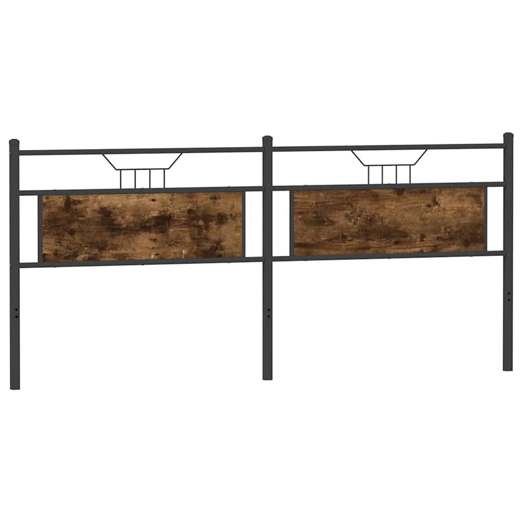 Tăblie stejar afumat 193 cm Lemn și oțel prelucrat GartenMobel Dekor