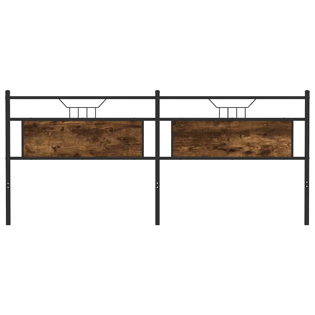 Tăblie stejar afumat 193 cm Lemn și oțel prelucrat GartenMobel Dekor