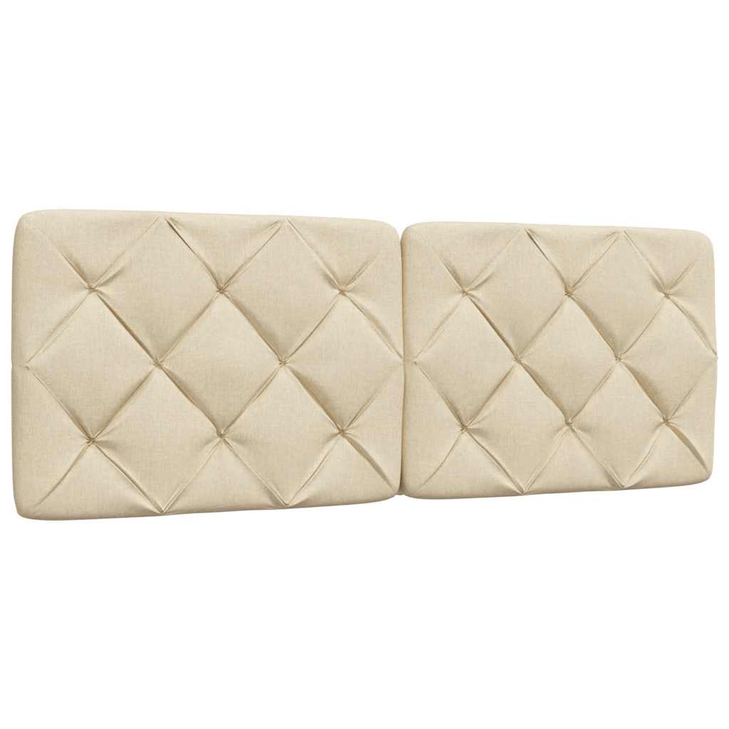 Cadru de pat cu LED fără saltea cremă 120x200 cm țesătură GartenMobel Dekor