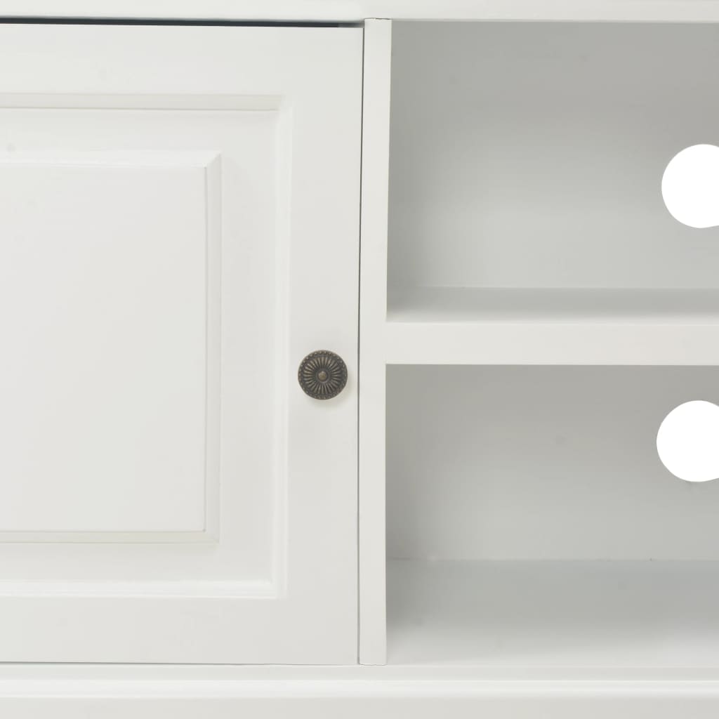 Comodă TV, alb, 90x30x40 cm, lemn GartenMobel Dekor