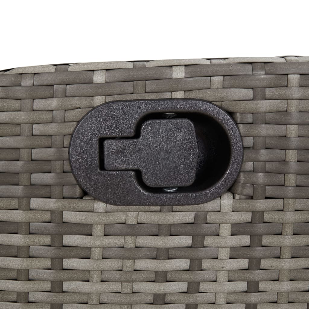 Set mobilier de grădină cu perne, 7 piese, gri, poliratan GartenMobel Dekor