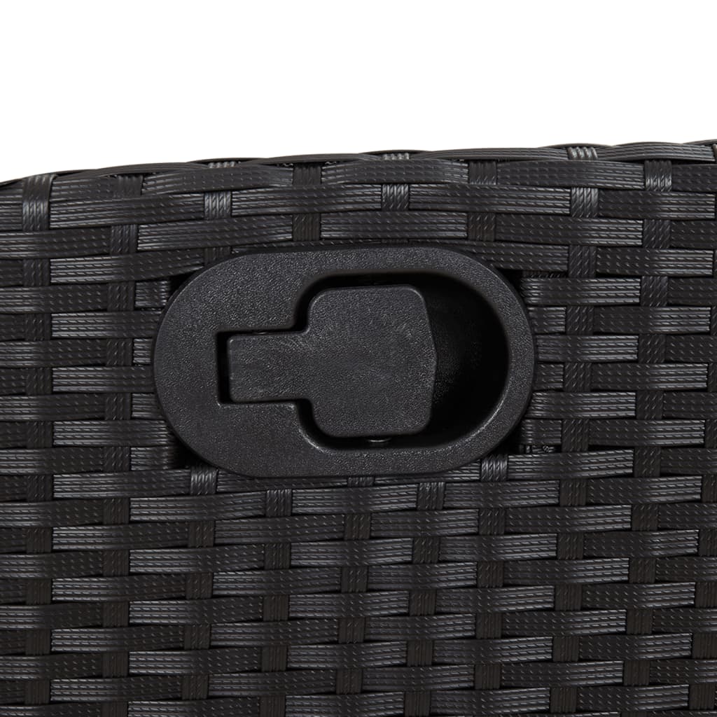 Set mobilier de grădină cu perne, 5 piese, negru, poliratan GartenMobel Dekor