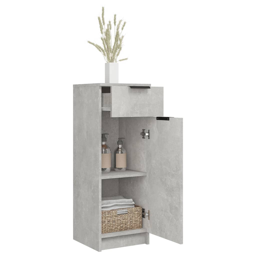 Dulap de baie, gri beton, 32x34x90 cm, lemn compozit GartenMobel Dekor