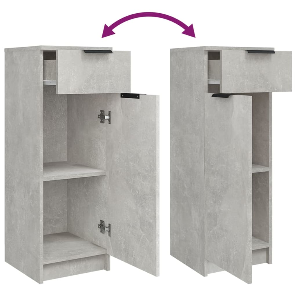 Dulap de baie, gri beton, 32x34x90 cm, lemn compozit GartenMobel Dekor