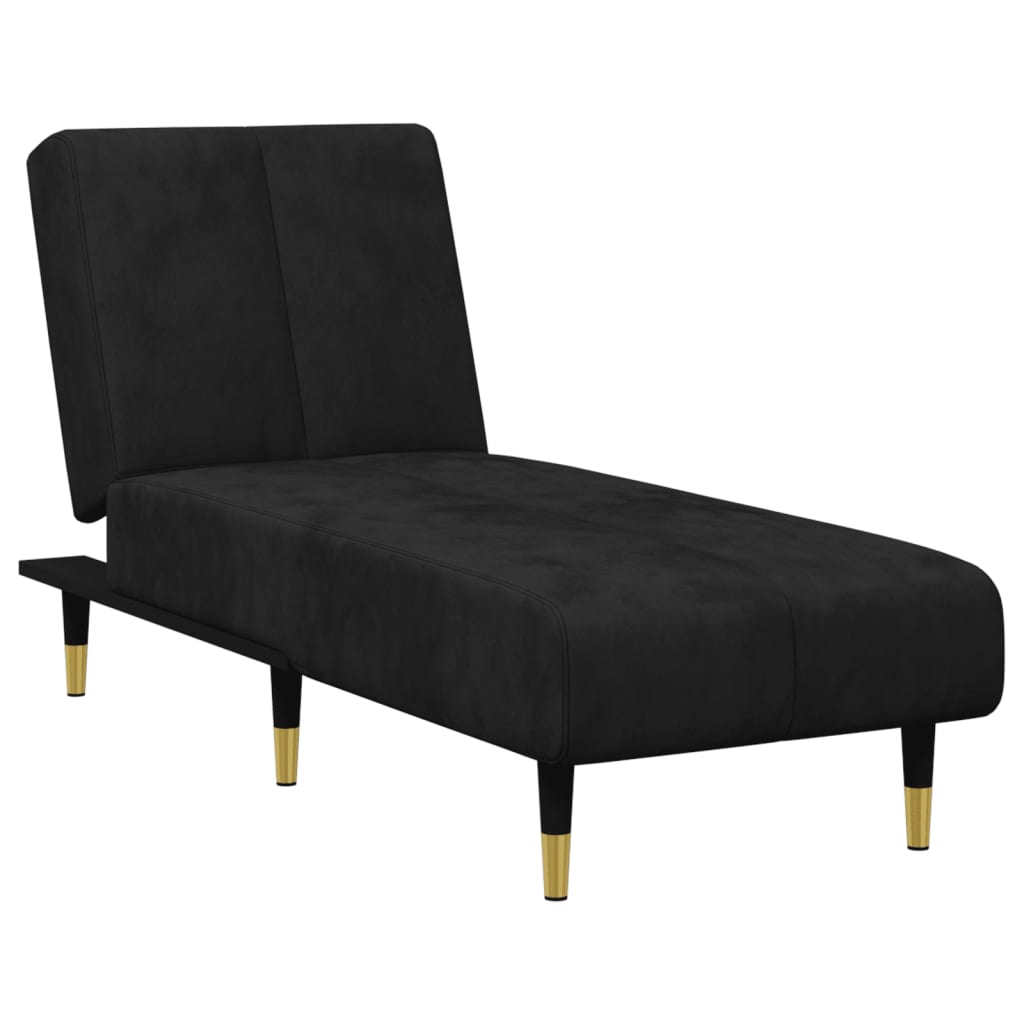 Set canapea 2 piese, negru, catifea GartenMobel Dekor