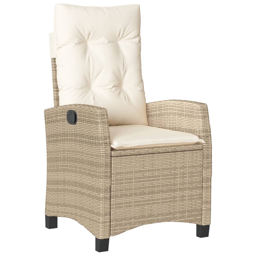 Set mobilier de grădină cu perne, 3 piese, bej, poliratan GartenMobel Dekor