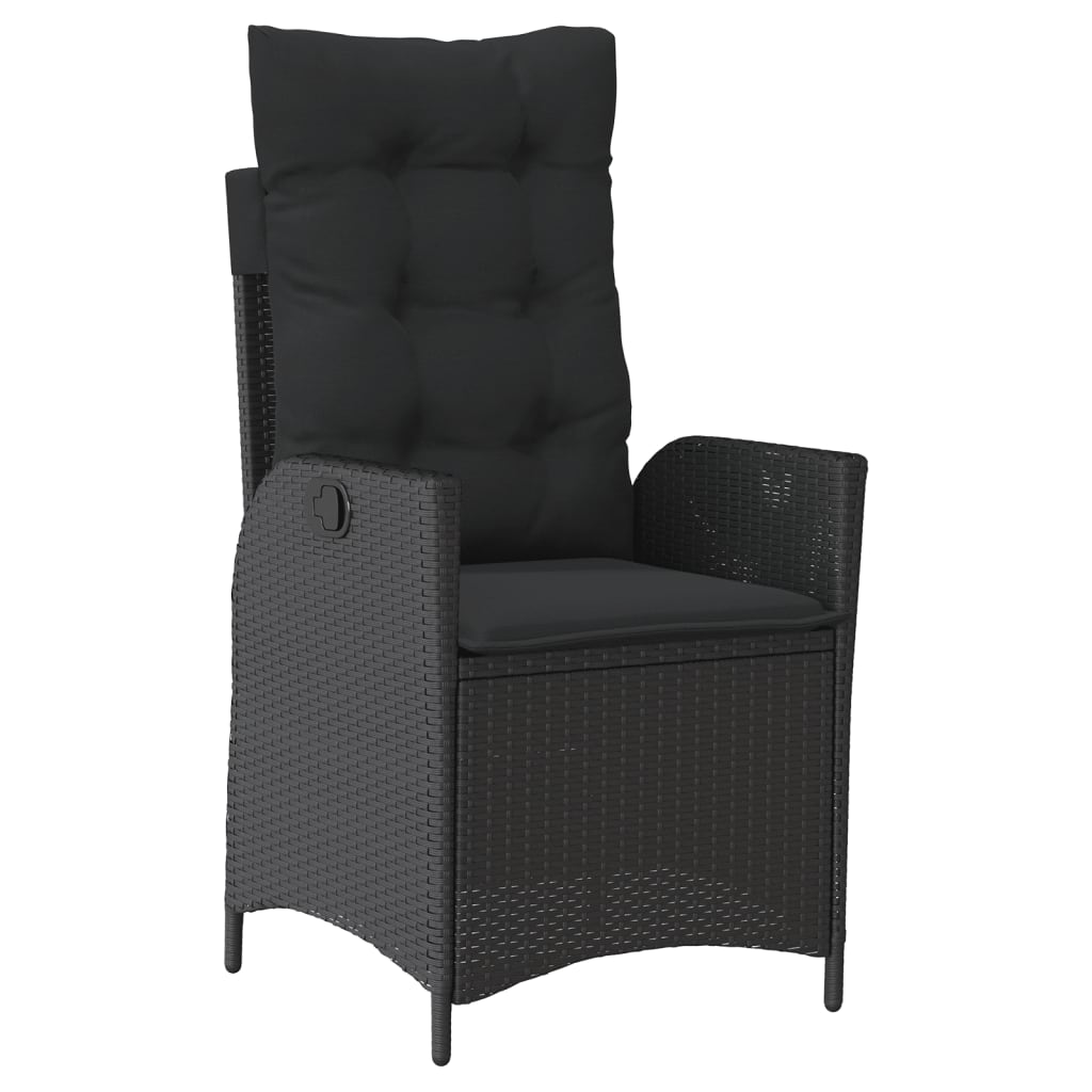 Set mobilier de grădină cu perne, 5 piese, negru, poliratan GartenMobel Dekor