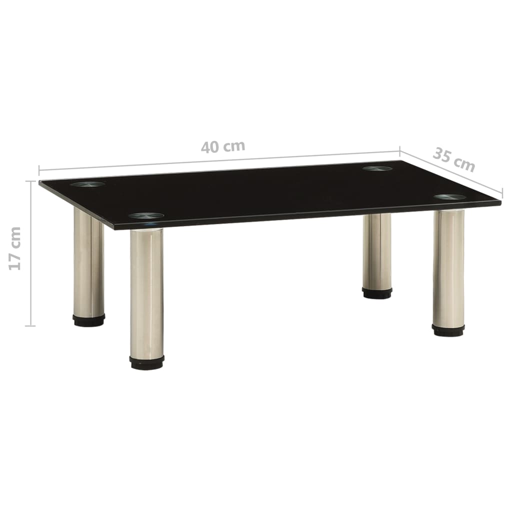 Suport TV, negru, 40 x 35 x 17 cm, sticlă securizată GartenMobel Dekor