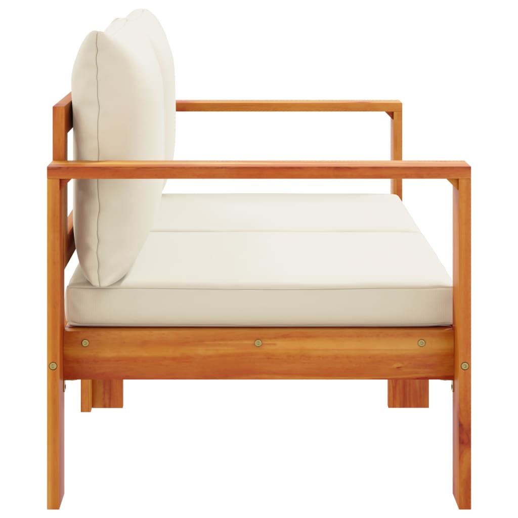 Canapea de grădină cu perne, 2 locuri, lemn masiv de acacia GartenMobel Dekor