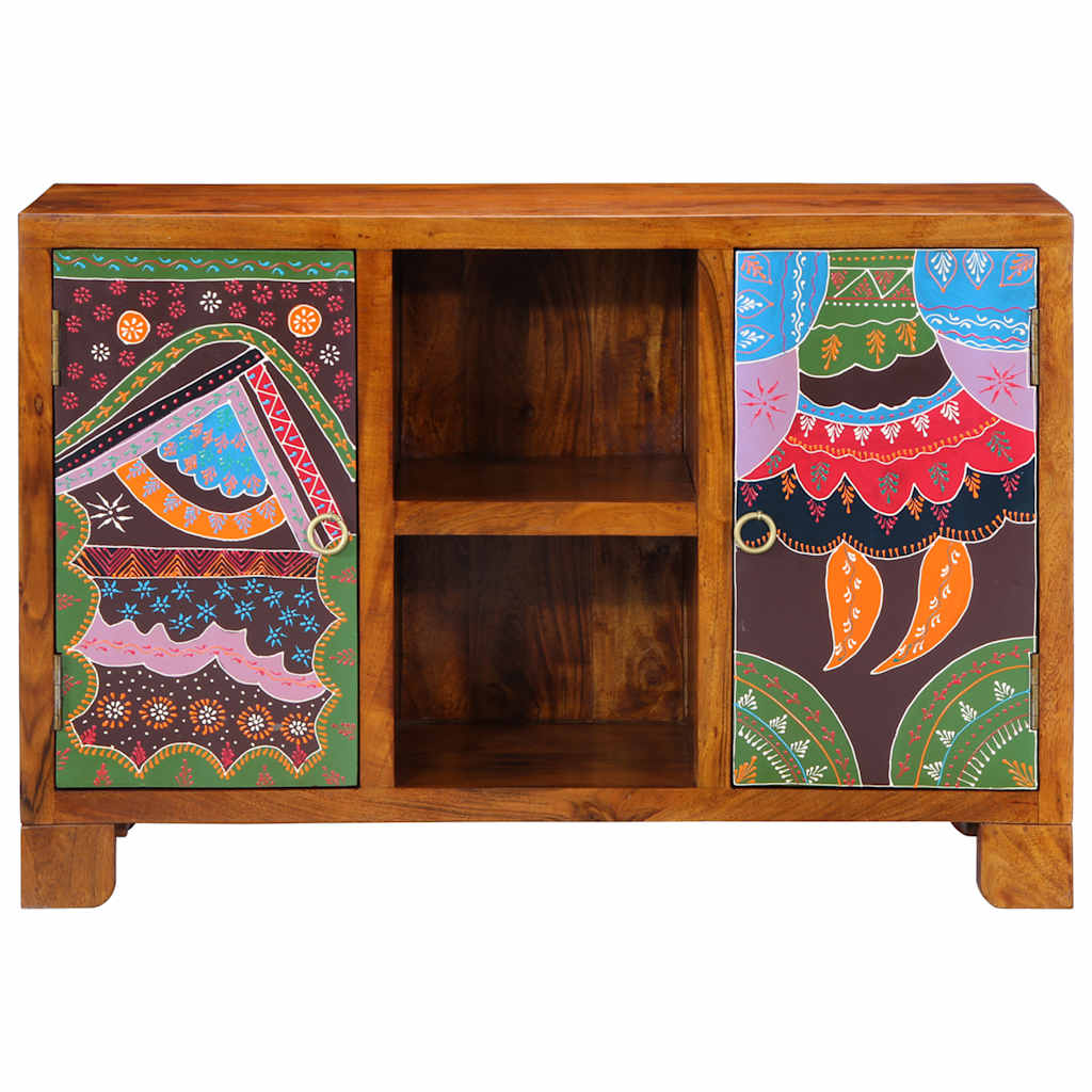 Bufetă multicolor 90x35x60 din lemn masiv de salcâm GartenMobel Dekor