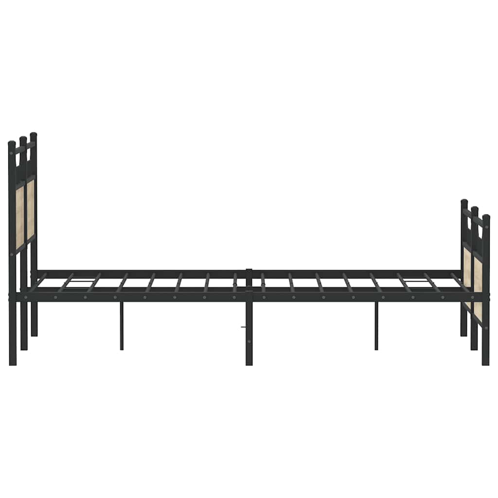 Cadru pat fără saltea, stejar sonoma 137x190 cm lemn prelucrat GartenMobel Dekor