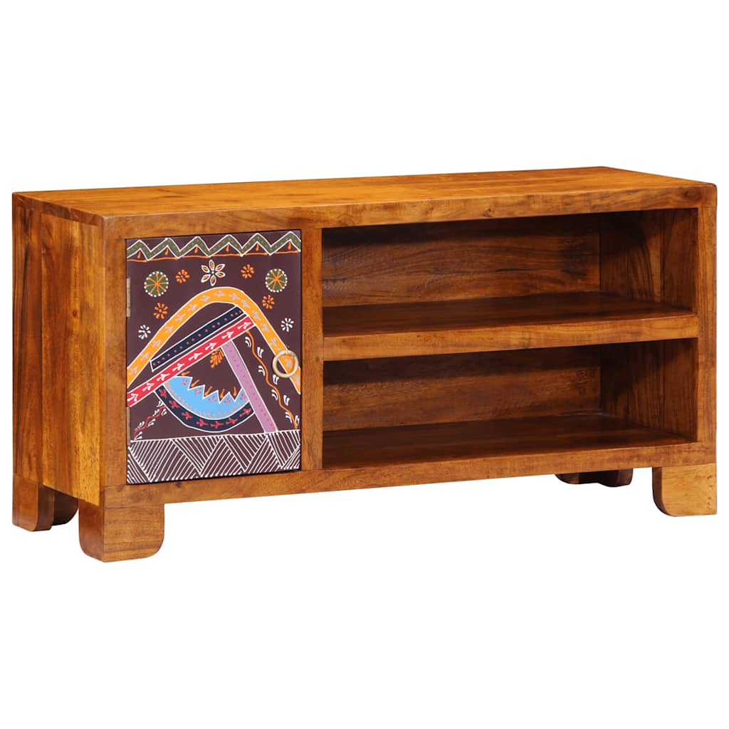 Dulap TV multicolor 90x30x45 din lemn masiv de salcam GartenMobel Dekor