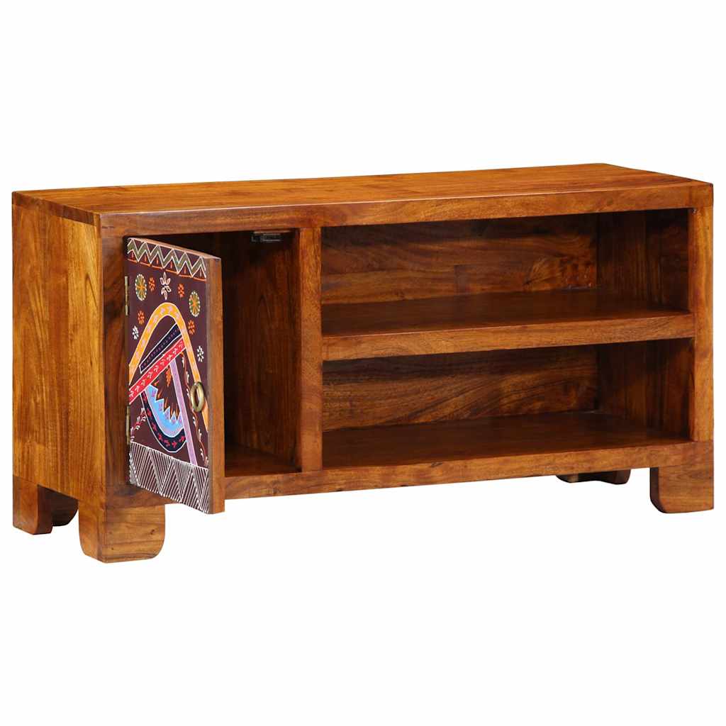Dulap TV multicolor 90x30x45 din lemn masiv de salcam GartenMobel Dekor