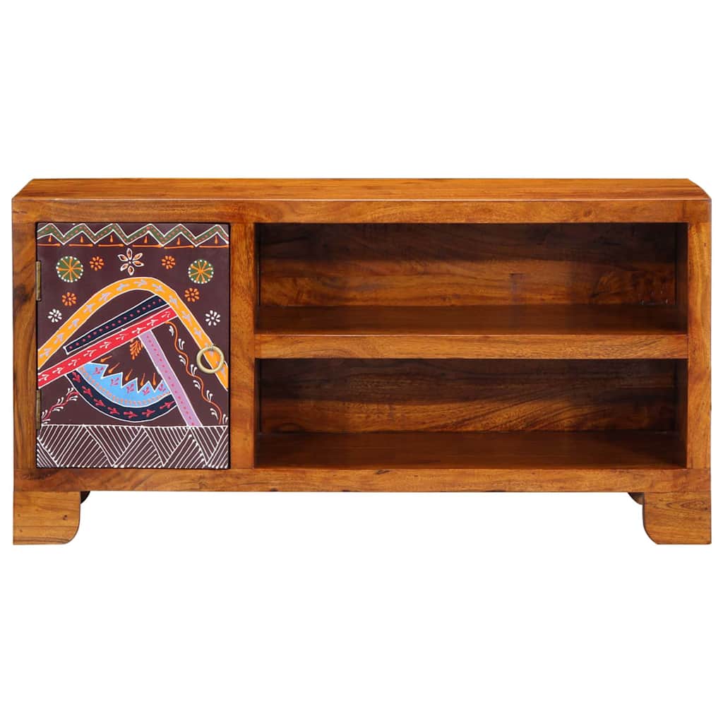 Dulap TV multicolor 90x30x45 din lemn masiv de salcam GartenMobel Dekor