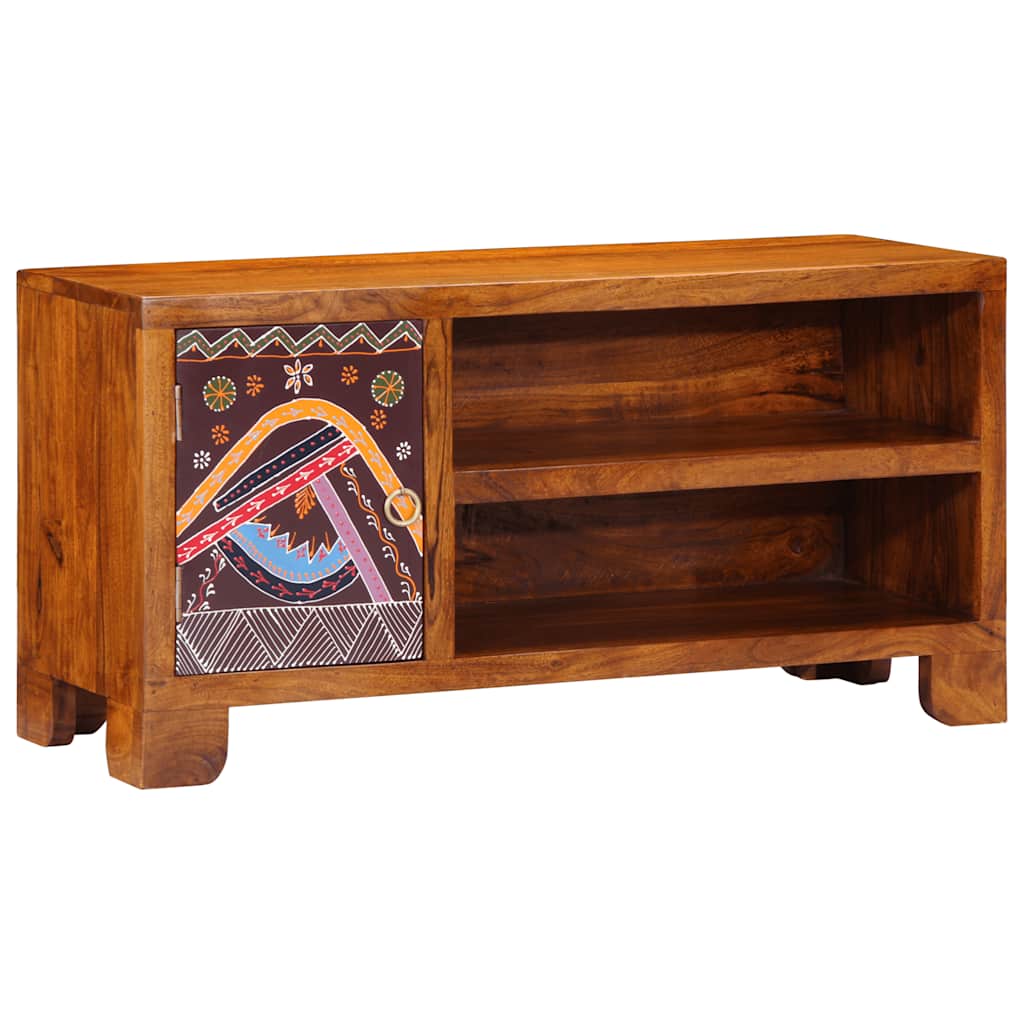Dulap TV multicolor 90x30x45 din lemn masiv de salcam GartenMobel Dekor