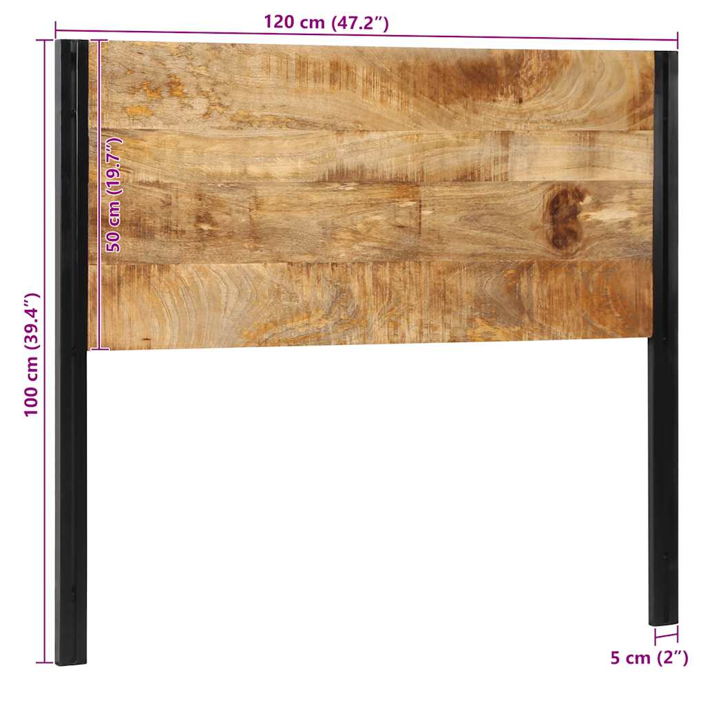 Tăblie 120 cm lemn masiv de mango și fier GartenMobel Dekor