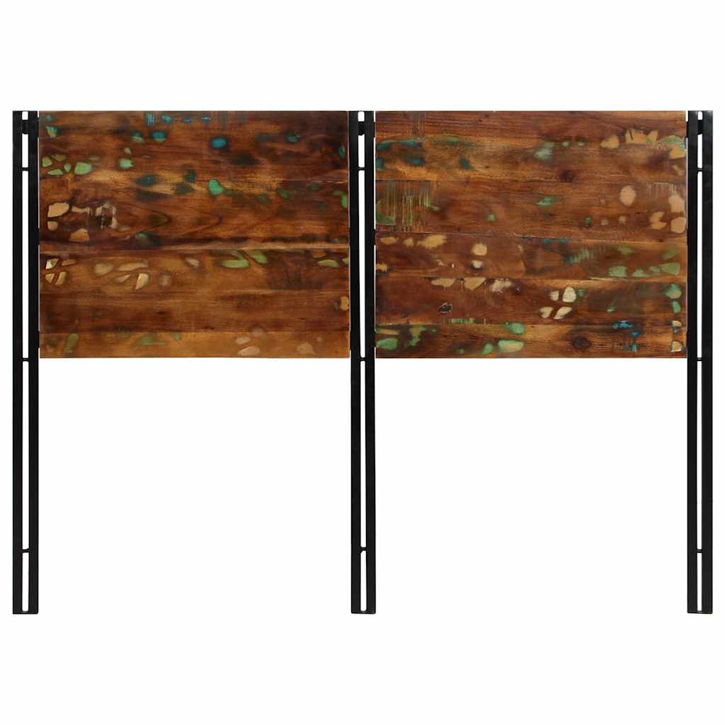 Tăblie de pat 140 cm lemn masiv recuperat și fier GartenMobel Dekor