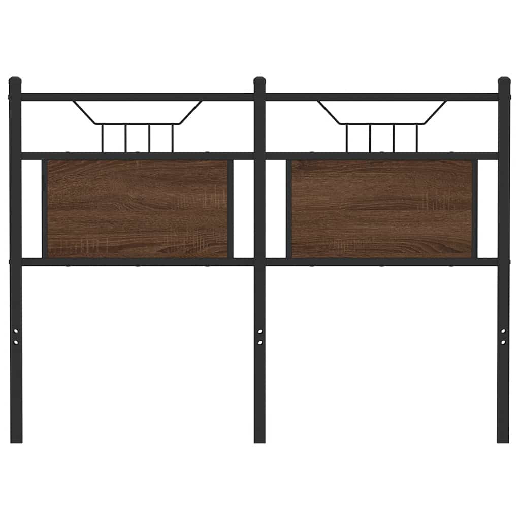 Tăblie de pat, stejar maro, 120 cm, lemn prelucrat și oțel GartenMobel Dekor