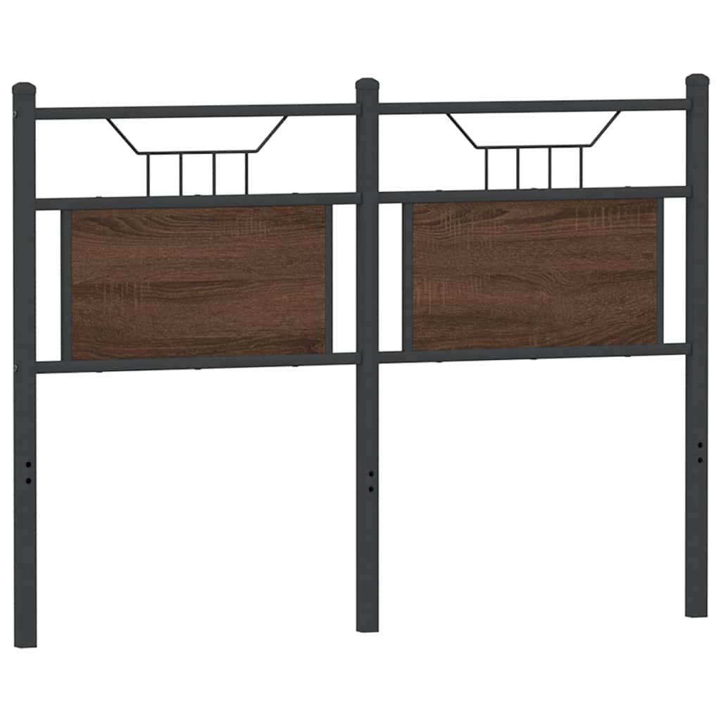 Tăblie de pat, stejar maro, 120 cm, lemn prelucrat și oțel GartenMobel Dekor