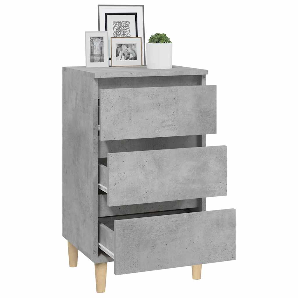 Noptieră, gri beton, 40x35x70 cm, lemn prelucrat GartenMobel Dekor