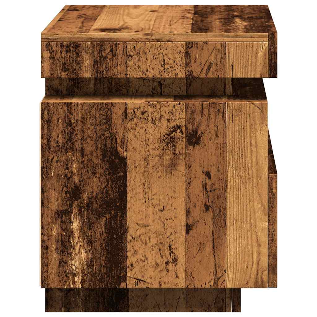 Noptieră cu lumini LED, lemn vechi, 40x39x48,5 cm GartenMobel Dekor