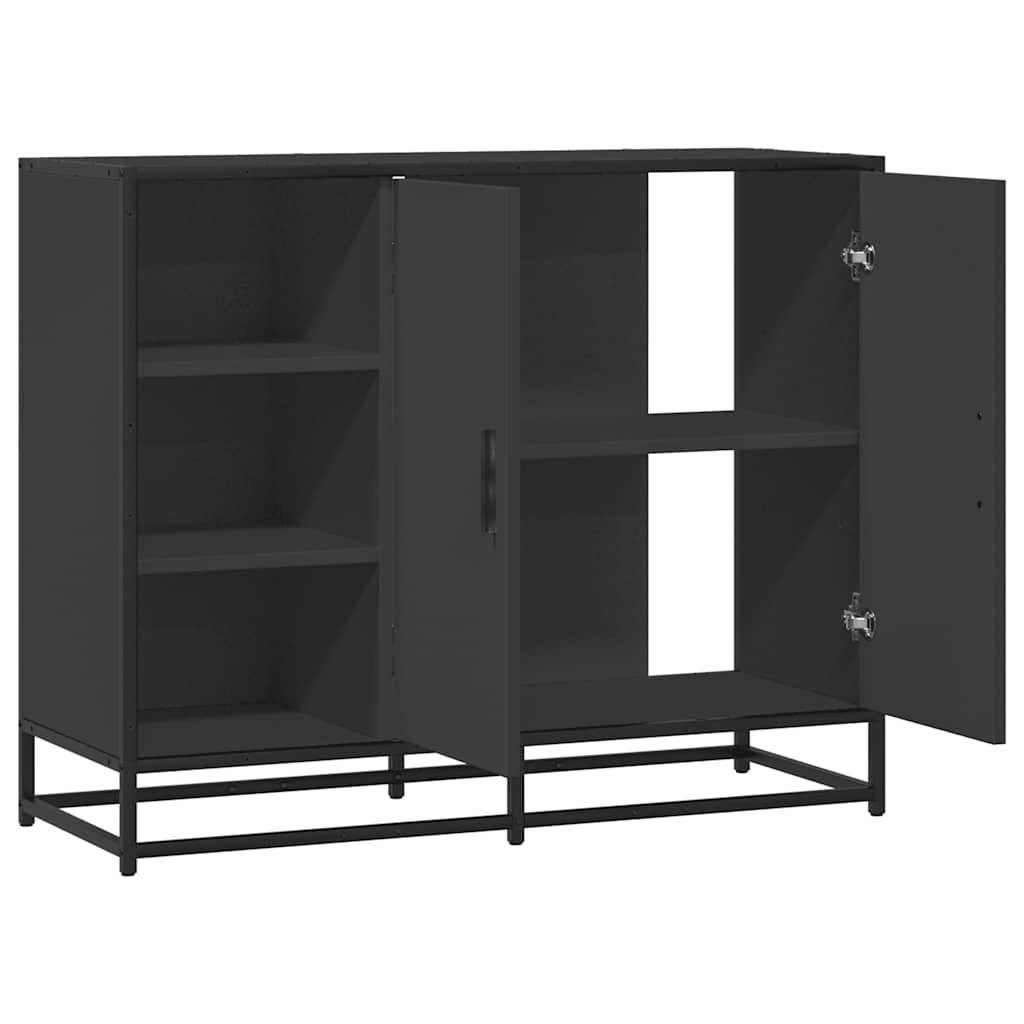 Servantă, negru, 92x35x76 cm, lemn prelucrat GartenMobel Dekor
