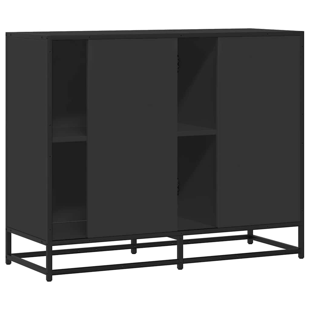 Servantă, negru, 92x35x76 cm, lemn prelucrat GartenMobel Dekor