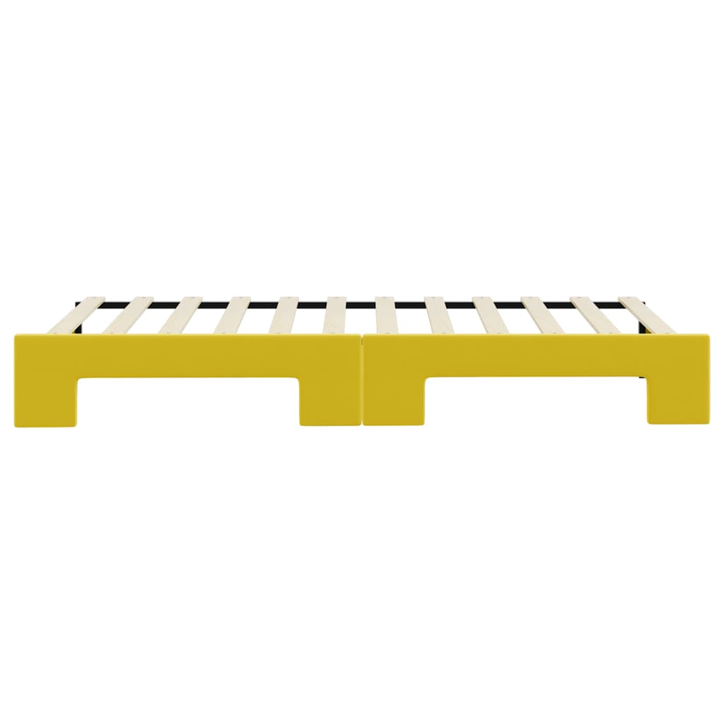 Pat de zi cu extensie, galben, 90x200 cm, catifea GartenMobel Dekor