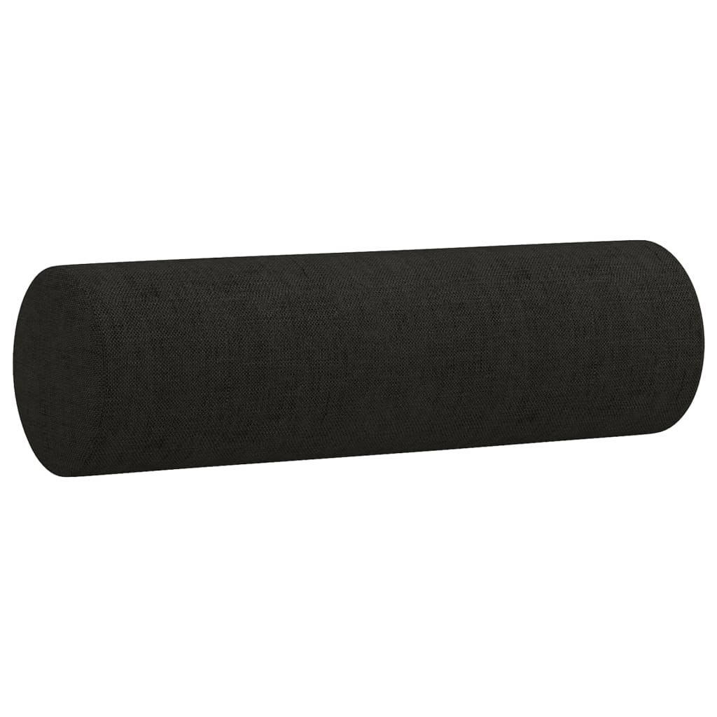Set de canapele cu perne, 4 piese, negru, material textil GartenMobel Dekor